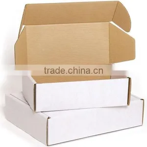 Custom Printed Whilte Brown Corrugated Cardboard Color Mailer Shipping Boxes thumbnail-1