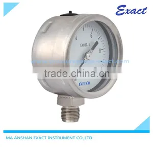 100mm Bottom Mount Stainless Steel Liquid Filled Pressure Gauge Exact thumbnail-1
