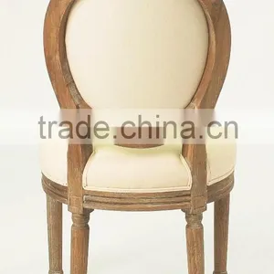 Hand Carved French Style Fabric Cover Dining Chair/wood Design Louis Chairs(CH-211-1-Oak) thumbnail-3