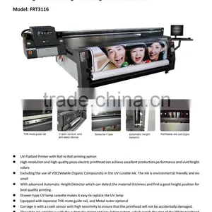 China Docan Large Format Popular Digital uv Flatbed and Roll Printer FRT3116 Also Named Hybrid uv Printer thumbnail-2