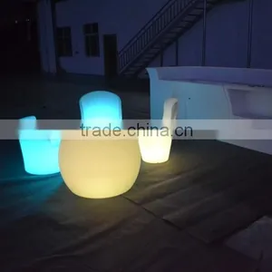 Modern Sofa Furniture / Night Club Plastic Sofa Set/ Glow Led Sofa thumbnail-5