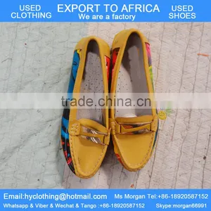 Factory Directly Supply Good Quality Clean Women's Leather Second Hand Shoes Export for Africa thumbnail-1