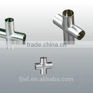 304/316L Hygienic/Sanitary Stainless Pipe Fittings Steel Welded Cross thumbnail-1