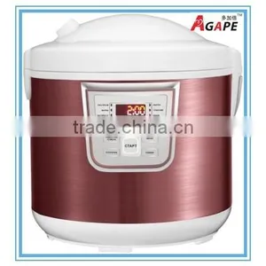7L ROUND RICE COOKER WITH 10 OR 20 PROGRAMS LED DISPLAY, BIGGEST CAPACITY, SILVER BLACK thumbnail-3