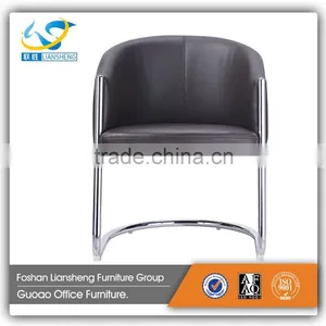 Modern Comfortable Cheap Price of Office Leather Metal Frame Single Sofa S419 thumbnail-1