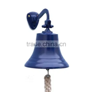 Nautical Dark Blue Bell / Ship Bell / Decorative Blue Bell NBB 0024 thumbnail-1