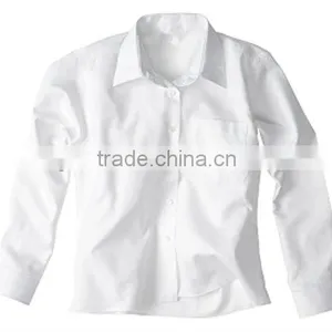 Pure Brushed Polyester White Long Sleeve School Blouse thumbnail-1
