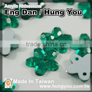 Fashion Accessories Made in Taiwan Flower Shape 2 Holes Rhinestones thumbnail-5