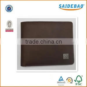 2016 Wholesale New Fashion Promition Genuine Leather Men's Wallet With Customized Logo thumbnail-1