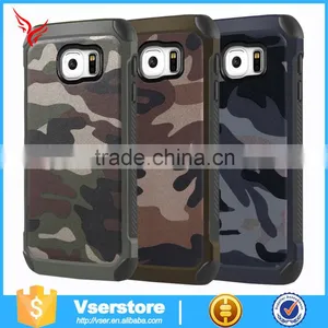 Hybrid Mobile Phone Cases Combo Design Protective Sleeve for Galaxy S6 Camouflage Mobile Phone Shell thumbnail-1