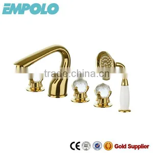 5 Hole Triple Handle Unique Design Bathtub Faucet 90 7002 thumbnail-1