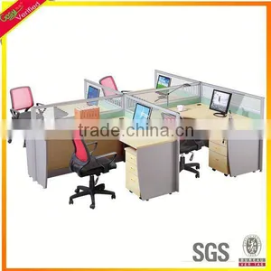 China Supplier Simple 4 Cluster Office Desk Wooden Office Workstation thumbnail-1