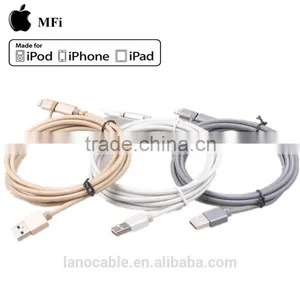 1m MFi Certified Nylon Braided 2 in 1 Charger Cable thumbnail-6
