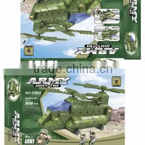 Factory Price Military Transport Helicopter Blocks Building Toy thumbnail-2