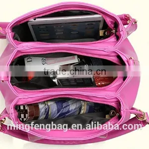2015 New Fashionable Tote and Single Shoulder Leisure PU Lady Women Bag thumbnail-5