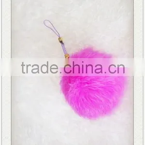 New Design Rabbit Fur Key Chain so Fashion thumbnail-3