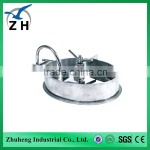 High Quality Food Grade Fuel Tanker Stainless Steel Manhole Cover thumbnail-5
