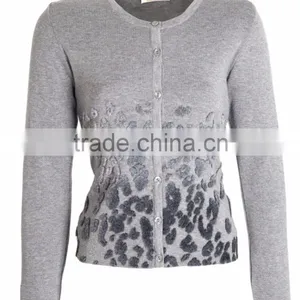 Ladies Flog Printed Luxury Fancy Winter Cardigan Jacket Turkish Knitwear Supplier in Luxury Turkey Knitwear Producer in Turkey thumbnail-1