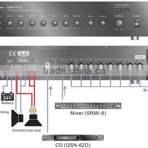 Taiwan Professional Power Mixer Amplifier QSM512X8 thumbnail-1