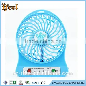 NEW Outdoor Protable Mini Cooling USB Desk Fan Super Mute Cooler Desktop PC Blue thumbnail-2
