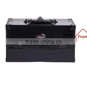 Clear Acrylic Top Jewelry Or Cosmetic Storage Display Boxes Makeup Train Case With Lock thumbnail-3