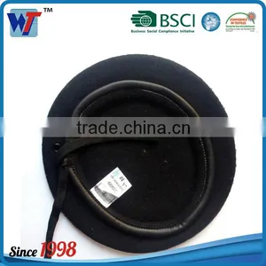 Wholesale Man Fashion Beret With Slide Lining Black Military Beret Quality Choice thumbnail-3
