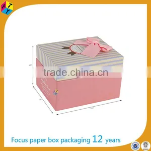 Wholesale Lovely Pink Cardboard Packaging the Gift Box thumbnail-3