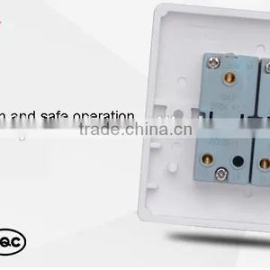 High Quality UK Standard Two Gang One Way or Two Way Wall Switch thumbnail-3