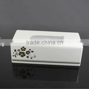 Elegant Design Acrylic Facial Tissue Box Holder With Flowers Printed thumbnail-1