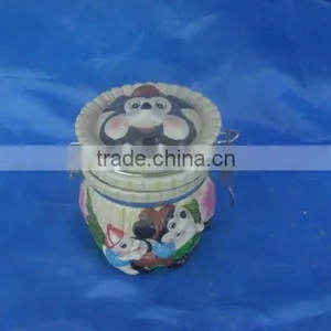 Ceramic Seal Jar With Embossed thumbnail-1