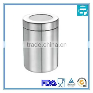 Stainless Steel Food Canister With Glass Lid Set Ss Food Pots thumbnail-1