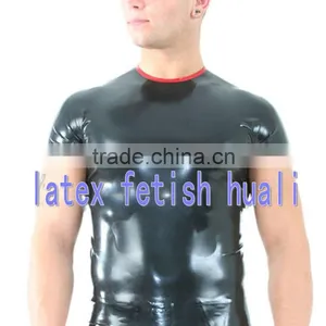 100% Handmade Natural Latex T-shirt Latex Catsuit thumbnail-1
