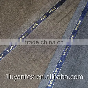 China Manufacturer High Quality T/R/W 65/25/10 Woven Stripe Plain Weave Wool Cashmere Shinning Suitings Fabric for Italy Market thumbnail-2