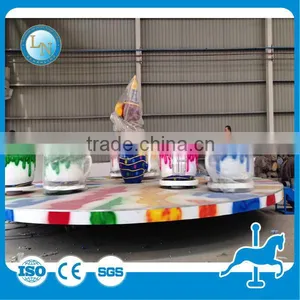 Lino Supplier Carnival Used Amusement Park Equipment Games! Fiberglass Rotating Tea Cup Coffee Cup Rides for Sale thumbnail-4