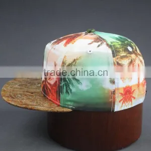 Heat Transfer Print 5-panel Snapback Cap With PU Label thumbnail-3