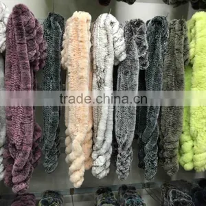 Fashion Style Fur Scarf Shawl / Rex Rabbit Fur Scarf From China thumbnail-2
