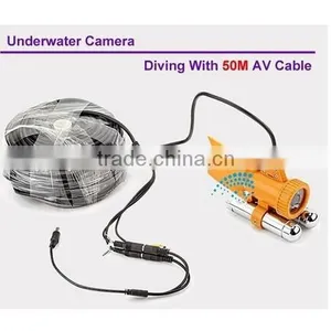 Underwater Cctv Video Camera HD 7"LCD Screen 1/3 SONY CCD 50m Cable, Camera Can Rotate at 360 Degree IR White LED Lights thumbnail-6
