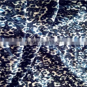 Lepord Burn Out Velvet Fabric for T-shirt Fabric thumbnail-1