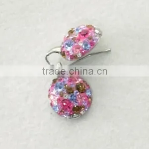 Colors Crystal Earrings ,womens Wedding and Party Stainless Steel Earrings thumbnail-2