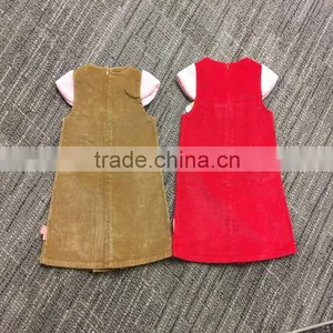 Wholesale Children Top Fashion Design Corduroy Emboridery Small Baby Girls Dress Patterns thumbnail-2