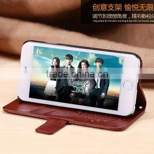 High Quality Leather Wallet Case Stand With Card Slot for IPhone 6 4.7" thumbnail-4