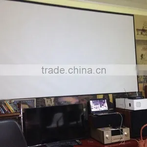 Special Design Fabric Projection Screen 100 Inch 16:9 Ratio For Home Cinema Centre System Manual Projector Screens thumbnail-4