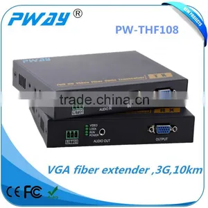 Newest 10KM VGA Over Fiber Converter External Audio With Bi-directional RS232 Signal Transmission Support 1080P@60Hz Resolution thumbnail-1