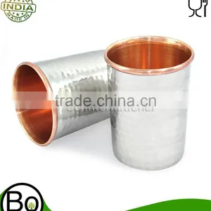 Handmade Water Glass Copper Tumbler | Traveller's Copper Cup, Set of 2 thumbnail-1