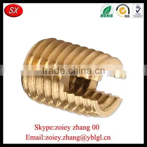 Nonstandard Machined Brass Screw Self Tapping Threaded Inserts thumbnail-2