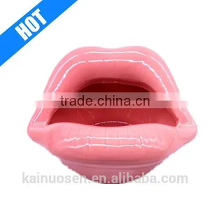 New Design Cheap Modern Lighted Lips Ceramic Cigarette Ashtray thumbnail-1