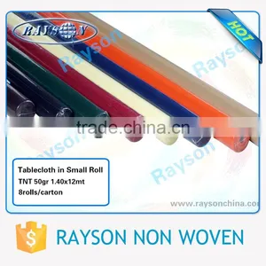Non Woven Tableclothes, Disposable Table Perforated Roll In Tnt thumbnail-5
