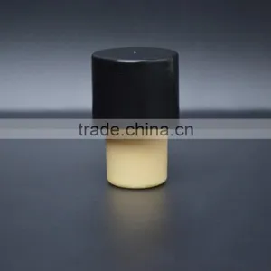 Black Plastic Cap With Synthestic Cork Tall Cork for Glass Bottle T-shape Cork thumbnail-2
