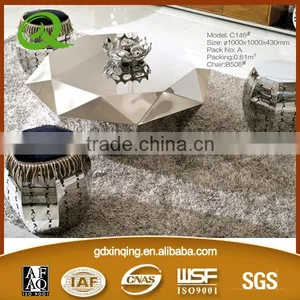 C146 High Glossy Round Stainless Steel Coffee Table thumbnail-1