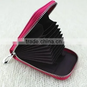 Cy278 Genuine Leather Card Holder Slim Wallet Card Wallet Double Organ Card Package Gift Card Holder thumbnail-3